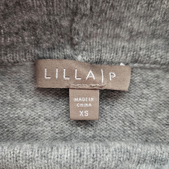 Lilla P Sz XS 100% Cashmere Ribbed Sleeve/Hem Turtleneck Sweater Fall Cozy - Picture 9 of 10